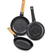 3 sartenes BRA Efficient - Teflon Platinum Plus tricapa - Ø18, 22, 26cm