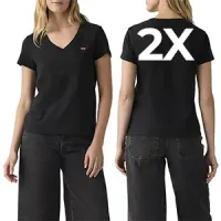 Pack 2 camisetas Levi´s para mujer cuello de pico