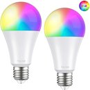 2 Bombillas LED WiFi RGB - 10W 800lm - control por APP / Alexa / Google Home