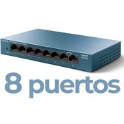 Switch Gigabit TP-LINK metálico con 8 puertos ethernet - ancho de banda