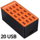 Estación de carga con 20 puertos