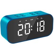 Altavoz bluetooth con despertador de 2 alarmas y reproductor MP3 Micro SD