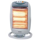 Estufa halógena 1200W giratoria con 3 barras de cuarzo