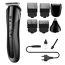 Recortadora de barba y cabello recargable - incluye cabezal afeitador y naricero