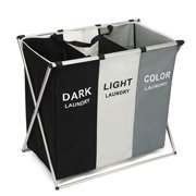 Cesto para ropa sucia con 3 compartimentos - plegable y lavable ▻12.47€  Envío gratis