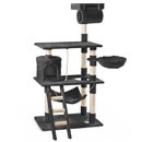 Árbol rascador para gatos - 3 niveles, cueva, hamaca, cesta - 140cm de alto