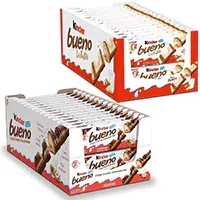 30 paquetes de 2 barritas Kinder Bueno - choco blanco y también negro