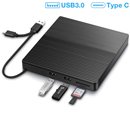 Grabadora DVD externa USB-C / USB-A 3.0 con lector de tarjetas y HUB Grabadora DVD externa USB-C / USB-A 3.0 con lector de tarjetas y HUB
