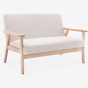 sofa escandinavo madera 2 plazas