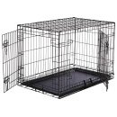 Transportín AmazonBasics plegable de metal (2 puertas) mediano