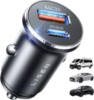 Cargador para toma mechero coche con carga rápida USB-A y USB-C