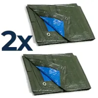 PACK 2 lonas impermeables de 3x2 metros - cara verde y azul