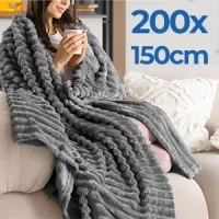 Manta de microfibra 200x150cm - textura suave aterciopelada
