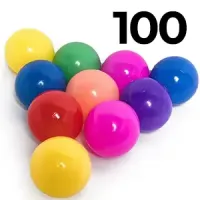 100 bolas de colores de 5.5cm de diámetro