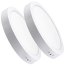 PACK 2 plafones circulares led 20W - luz neutra / fría