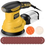 Lijadora circular con depósito recolector de polvo y 15 lijas intercambiables