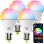 4 Bombillas LED WiFi RGB 7W 600lm - control por APP / Alexa / Google Home
