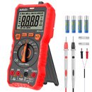 Multímetro True RMS con autorrango, detector de voltaje sin contacto y termómetro