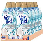 8 botellas / 456 lavados - Suavizante Vernel aromaterapia coco - larga duración
