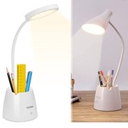 Lámpara led recargable con brillo / tono ajustable, lapicero y cuello flexible