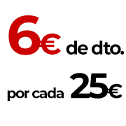 6 de descuento por cada 25