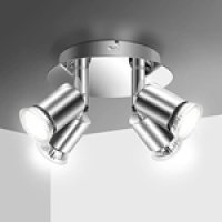 Lámpara de techo con 4 focos orientables