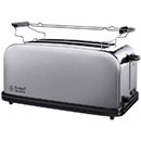 Tostadora Russell Hobbs - 1600W - 2 ranuras extra largas + rejilla calientabollos