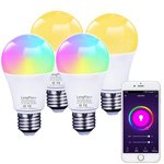 4 Bombillas LED WiFi RGB 7W 600lm - control por APP / Alexa / Google Home