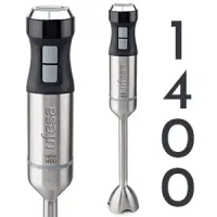 Batidora Ufesa 1400W - pie acero XL - cuchillas con titanio