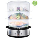 Vaporera eléctrica Aicok acero inox. - 3 niveles - temporizador digital