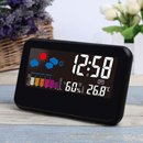 Reloj despertador con medidor de temperatura, humedad y predicción del tiempo