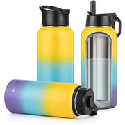 Botella térmica 950ml con doble pared de acero inoxidable - 3 tapaderas