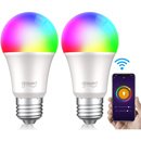 2 Bombillas LED WiFi RGB 8W 800lm - control por APP / Alexa / Google Home