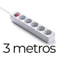 regleta 5 tomas 3 metros