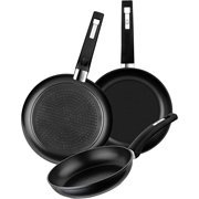 3 sartenes Bra 18, 22 y 26 cm - antiadherencia Teflon Classic
