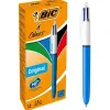 12 bolígrafos Bic de 4 Colores con puntas de 1.0mm