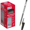50 bolígrafos punta 1mm - tinta negra - trazo 0.4mm