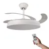 Lámpara ventilador aspas plegables, mando, tono ajustable
