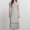 Vestido Springfield para mujer con estampado de cenefas