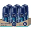 Pack 6 desodorantes roll-on Nivea Hombre antitranspirantes 72h