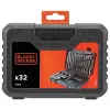 Black+Decker A7216-XJ: 32 accesorios para taladro, brocas, puntas etc.