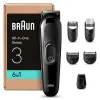 Recortadora de barba y cabello Braun + cabezal afeitador - 50 min batería