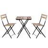 Mesa con 2 sillas plegables para balcón / terraza