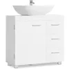 Mueble de 70cm de ancho para debajo del lavabo con estantería y cajones