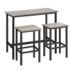 Mesa alta con 2 taburetes de cocina