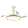 Lámpara  LED con ventilador de aspas retráctiles y mando