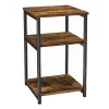 Mesa auxiliar con 3 estantes - estructura acero - 30x34x58cm