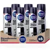 6 desodorantes 200ml Nivea Men Black &amp; White