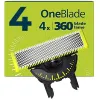 4 recambios OneBlade 360 que valn  también para máquina no 360
