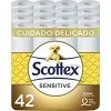 42 rollos de 3 capas Scottex Sensitive con toque de leche de almendras